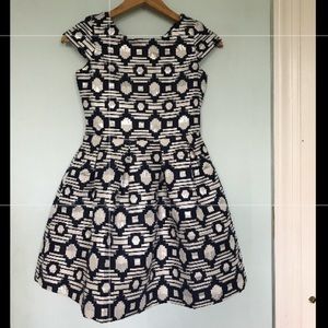 winter navy and silver dress